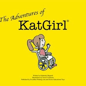 Yellow cover for "The Adventures of KatGirl" book by Katherine Magnoli